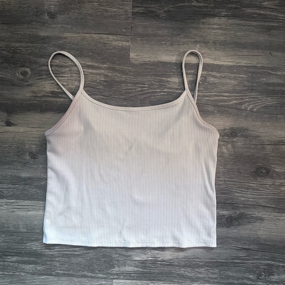 American Eagle Basic Adjustable Tank Top Size Medium Off White Cami - Picture 6 of 6